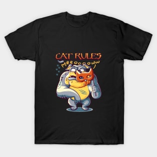 CAT RULES MEEOOWW T-Shirt